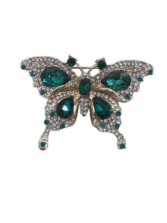 Jewelry - Emerald Crystal Butterfly Brooch ✨🦋